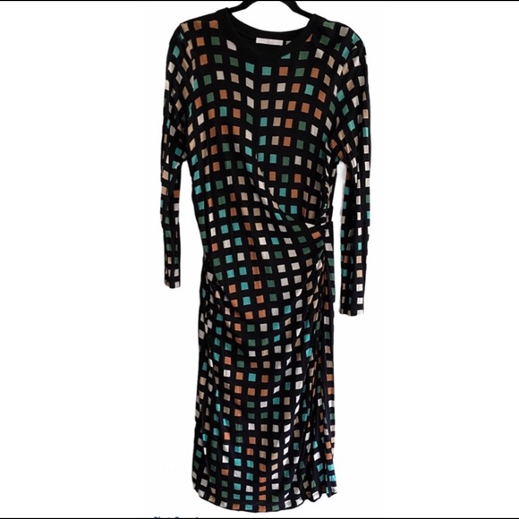 BOSS HugoBoss Esetta CubeGeometric Print MidiDress • size S - Picture 4 of 15